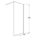 Душевая перегородка Loranto Walk-in CS-Z02GG-100 профиль серый матовый CS-Z02GG-100