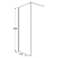 Душевая перегородка Loranto Walk-in 110х200 CS-Z02В-110 профиль черный матовый CS-Z02B-110