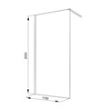 Душевая перегородка Loranto Walk-in 110х200 CS-Z02G-110 профиль брашированное золото CS-Z02G-110