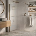 Душевая перегородка Loranto Walk-in 120х200 CS-Z02G-120 профиль брашированное золото CS-Z02G-120