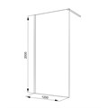 Душевая перегородка Loranto Walk-in 120х200 CS-Z02G-120 профиль брашированное золото CS-Z02G-120