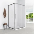 Душевое ограждение Loranto 120x80x190 раздвижная дверь, универсальная, прозрачное стекло 6 мм, профиль серый матовый (CS-AB02GG-128) CS-AB02GG-128