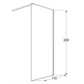 Душевая перегородка Loranto Walk-in CS-Z02GG-110 профиль серый матовый CS-Z02GG-110
