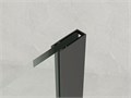 Душевая перегородка Loranto Walk-in 120x200 регулируемый кронштейн 70-100 мм, прозрачное стекло "Лофт клетка" 8 мм, профиль черный матовый (CS-W02B-120) CS-W02B-120
