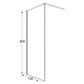 Душевая перегородка Loranto Walk-in 130х200 CS-Z02В-130 профиль черный матовый CS-Z02B-130