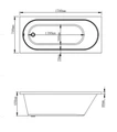Ванна Runo акриловая Каскад 170см BSM-28 00-00005244