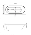 Ванна Runo акриловая Каскад 160см BSM-28 00-00005243
