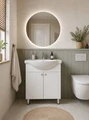 Тумба Runo "Люксор 80" напольная белая под умывальник 00-00005139 Luxor 80 (00-00005286) 00-00005286