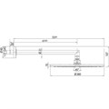 Верхний душ Bossini  COSMO Ø 280 mm с кронштейном 400 mm, черный матовый (H70596I.073) H70596I.073