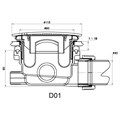 Душевой поддон с сифоном RGW SMC/R-C (900x900) 12350499-0101