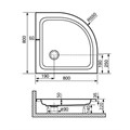 Душевой поддон полукруглый RGW STYLE P 16180488-11