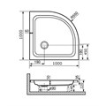 Душевой поддон полукруглый RGW STYLE P 16180488-11