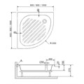 Душевой поддон полукруглый RGW BP/CL-S 16180488-51