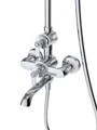 LIBERTY-F-CVD-01 Душевая стойка со смесителем и изливом, хром LIBERTY-F-CVD-01