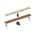 Душевой лоток TIMO Drain System 800 с вставкой "lines", розовое золото (DS230108/19) DS230108/19