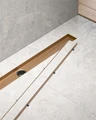 Душевой лоток TIMO Drain System 600 с двусторонней панелью "plate" под плитку, розовое золото (DS230206/19) DS230206/19