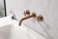 Смеситель ABBER Wasser Kreis AF81121MRG для раковины скрытого монтажа, розовое золото матовое AF81121MRG