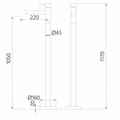 Смеситель ABBER Wasser Kreis AF8140MRG напольный для раковины, розовое золото матовое AF8140MRG