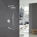 Душевая система ABBER Emotion AF8817W скрытого монтажа с изливом, белый матовый AF8817W