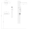 Душевая система ABBER Wasser Kreis AF8151MRG скрытого монтажа без излива, термостат, розовое золото матовое AF8151MRG