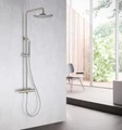 Душевая стойка ABBER Wasser Kreis AF8160SPL с термостатом без излива, сатин AF8160SPL