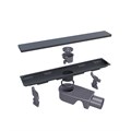 Душевой трап двухсторонний линейный, черный RGW SDR-22B 47212240-04