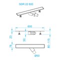 Душевой трап двухсторонний линейный, черный RGW SDR-22B 47212240-04