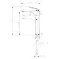 Bellario Смеситель для раковины, выс.монолит.излив 254мм, р/ОД, хром, LM, LM6809C LM6809C