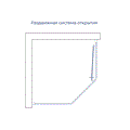 Душевой уголок стекло 6 мм, пятиугольный, форма трапеция, раздвижная дверь, RGW PA-86B NEW 38088600-14N