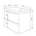 Комплект Azario Тумба Лотос 70/2 подвесная с раковиной Монте 70 CS00083930 CS00083930