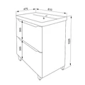 Комплект Azario Тумба Лотос 80/2 Н напольная с раковиной Монте 80 CS00081987 CS00081987