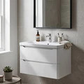 Комплект Azario Тумба Лотос 80/2 подвесная с раковиной Монте 80 CS00083931 CS00083931