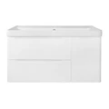 Комплект Azario Тумба Лотос 100/2 подвесная+дверь с раковиной Монте 100 CS00093902 CS00093902