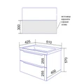 Комплект Azario Тумба Лотос 50/2 подвесная с раковиной Монте 50 CS00094662 CS00094662