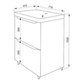Комплект Azario Тумба Лотос 70/2 Н напольная с раковиной Монте 70 "AZ-MONTE 70" CS00106602 CS00106602