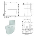 Унитаз-моноблок Azario Байс 380х700х700 безободковый, смыв Rimless, с быстросъемным сиденьем "Микролифт" (AZ-5003) AZ-5003