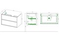 Комплект мебели: Тумба ЛИБРА с раковиной 80см, 2 ящика с системой push-to-open, корпус дерево,цвет фасадов шалфей зеленый AQ66080-DO-GS