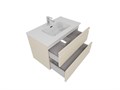 AQ77060-LC Комплект мебели:Тумба 60см ВЕГА с раковиной AQ0460-00, 2 ящика, цвет капучино светлый AQ77060-LC