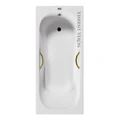 Чугунная ванна Aura 150x75x42 с дугообразными золотыми ручками VAU1507542H/VH0015GD