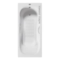 Чугунная ванна Aura 170x75x42 с дугообразными ручками цвет никель и антискользящим покрытием VAU1707542H/VH0015NI-AS