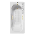 Чугунная ванна Aura 180x80x45 с дугообразными ручками матовое золото и антискользящим покрытием VAU1808045H/VH0015MGD-AS