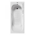 Чугунная ванна Aura 180x80x45 с дугообразными ручками оружейная сталь и антискользящим покрытием VAU1808045H/VH0015GM-AS