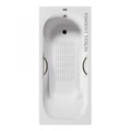 Чугунная ванна Aura 180x80x45 с дугообразными хромированными ручками VAU1808045H/VH0015CH