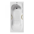 Чугунная ванна Aura 180x80x45 с дугообразными хромированными ручками VAU1808045H/VH0015CH