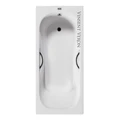 Чугунная ванна Aura 180x80x45 с дугообразными черными матовыми ручками VAU1808045H/VH0015BL
