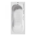 Чугунная ванна Aura 180x80x45 с дугообразными черными матовыми ручками VAU1808045H/VH0015BL