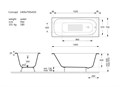 Чугунная ванна Concept 140x70x42 с антискользящим покрытием VCO1407042-AS