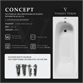 Чугунная ванна Concept 140x70x42 с антискользящим покрытием VCO1407042-AS