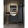 Orange Line Li-80TugMDF+B05-520W тумба с раковиной подвесная 80 см, графит/белый Li-80TugMDF+B05-520W