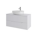 Orange Line Li-100TuwMDF+B05-520W тумба с раковиной подвесная 100 см, белый Li-100TuwMDF+B05-520W
